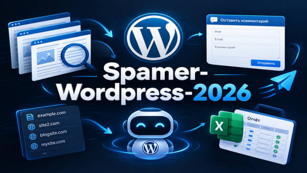 Spamer-Wordpress-2026 — скрипт для рассылки комментариев по сайтам на wordpress